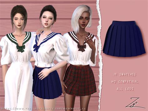 The Sims Resource Pleated Skirt