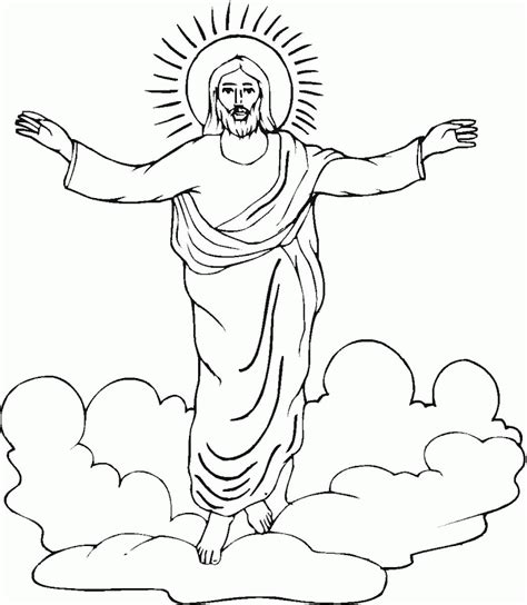 Jesus Ascension Coloring Page Coloring Home