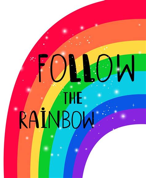 Follow Rainbow Poster By Smartstartstocker Thehungryjpeg