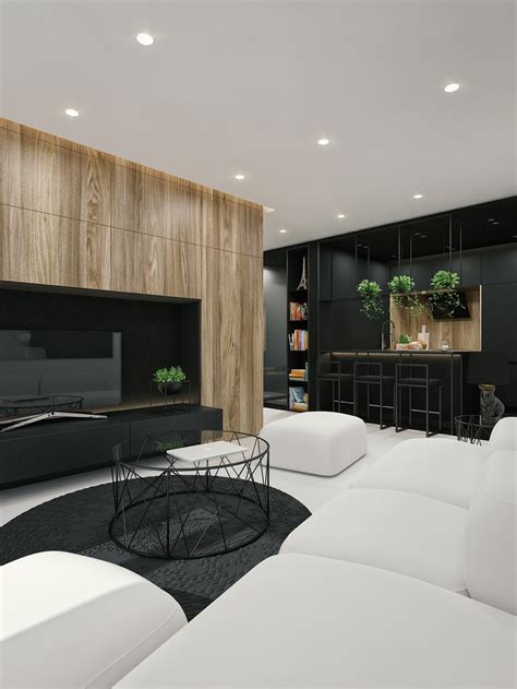 Black And White Interior Design Ideas Modern Apartment By Id White