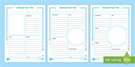 Differentiated Arctic Animal Fact File Worksheet
