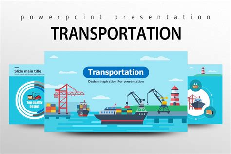Transportation Powerpoint Template Presentation Templates ~ Creative Market