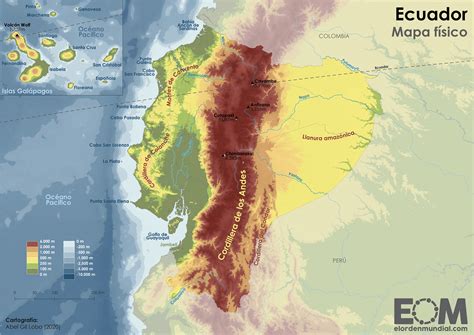 El Mapa Físico De Ecuador Mapas De El Orden Mundial Eom