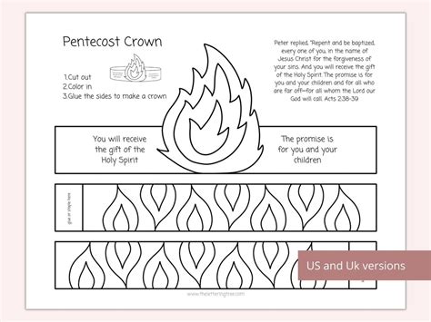 Printable Pentecost Craft Holy Spirit Craft Pentecost Etsy Uk