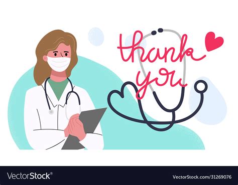 Thank You Doctor And Nurses And Medical Personnel Vector Image