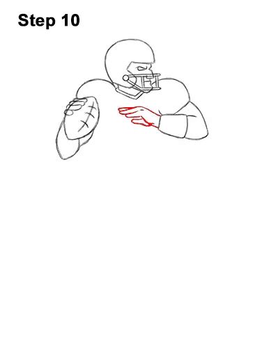 How To Draw A Football Player Quarterback Video And Step By Step Pictures