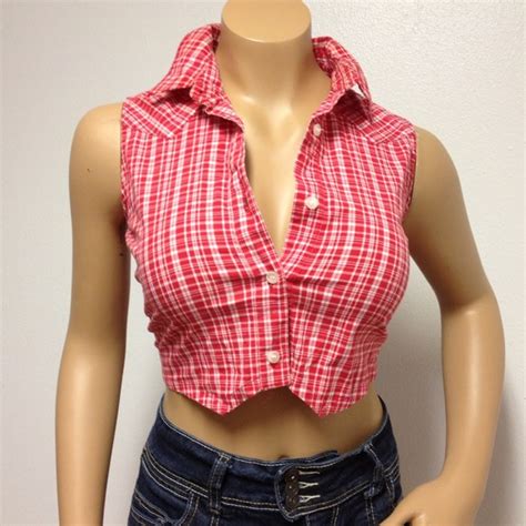 Roper Tops Howdy Cowgirl Heart Cut Out Checkered Crop Top Poshmark