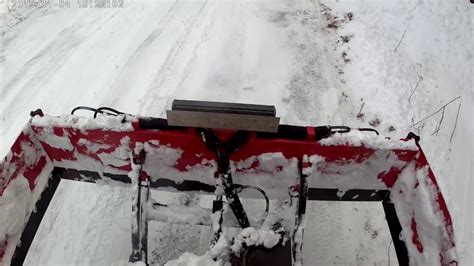 Dragging Snow Away From Garage Doors With Ebling Back Blade Youtube