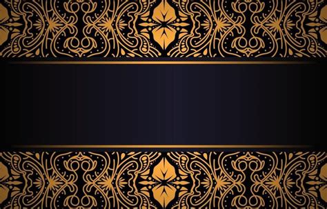 A Gold And Black Background With An Ornate Design