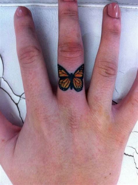 Loveonly With A Bee Small Butterfly Tattoo Finger Tattoos