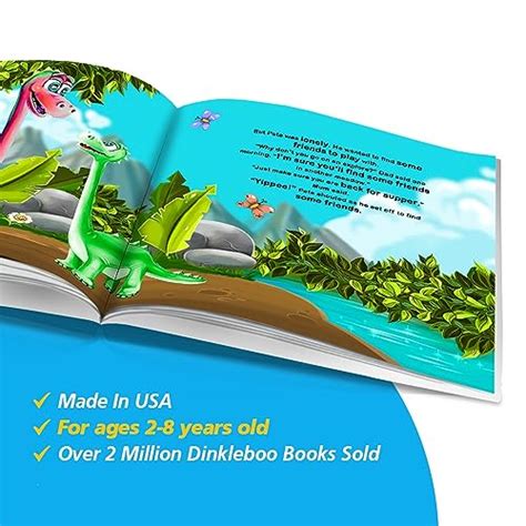 Personalized Story Book By Dinkleboo The Dinosaur For Kids Aged 2