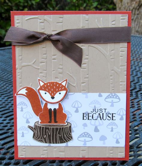 Stampin Up Foxy Friends Just Because Fox By Skdeleeuw At