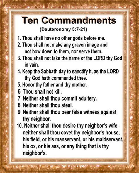 Catholic Ten Commandments Printable Pdf