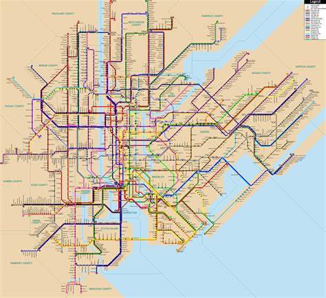 Check Out This Massive Fantasy New York City Subway Map R Newyorkcity