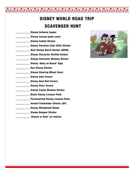 Let the kids play with this felt tic tac toe game as they ride along! Printable Disney Road Trip Games