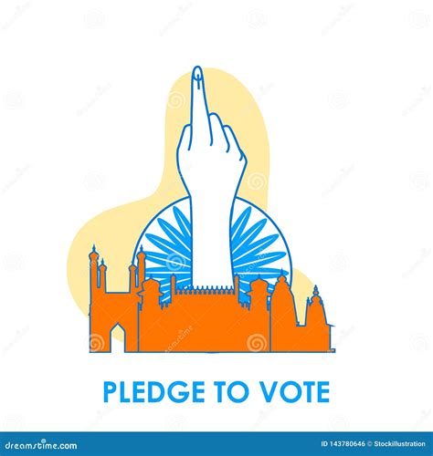 Concept Background For Vote India For Election Democracy Campaign