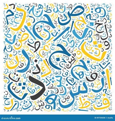 Arabic Alphabet Texture Background Stock Illustration Illustration Of