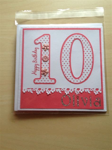 You aren't just 3 years old, you are 1095 days old! 10 year old personalised birthday card for Olivia | Big Girls Stuff | Pinterest | 10 years ...