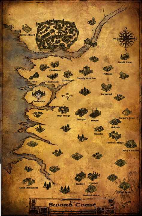Baldurs Gate Enhanced Edition World Map