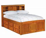 Images of Full Wood Bed Frame With Drawers