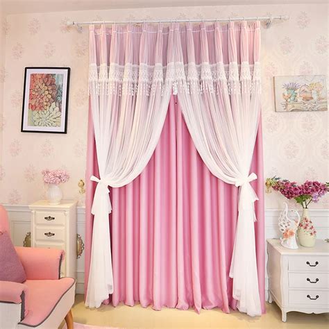 Sunnyrain 1 Piece Pink Curtains For Bedroom Luxury Drapes For Living
