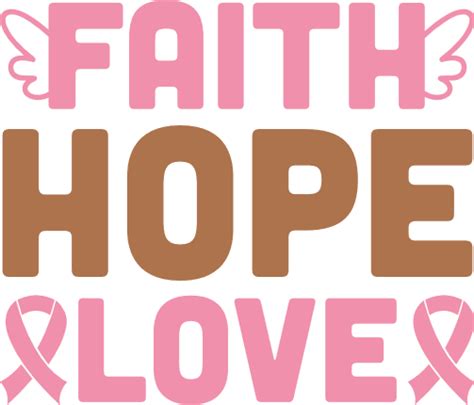 Faith Hope Love Breast Cancer Awareness Tshirt Design Free Svg