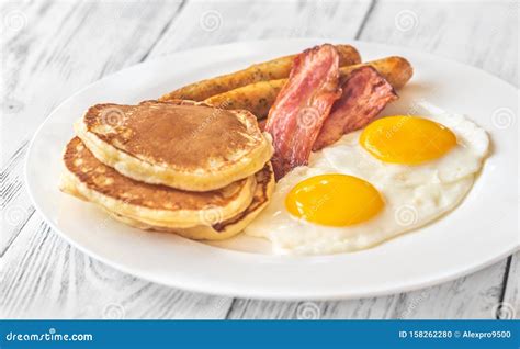 Traditional American Breakfast Stock Photo Image Of Rasher Meat