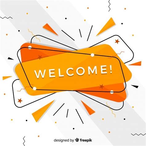 Download Abstract Welcome Composition With Flat Design For Free