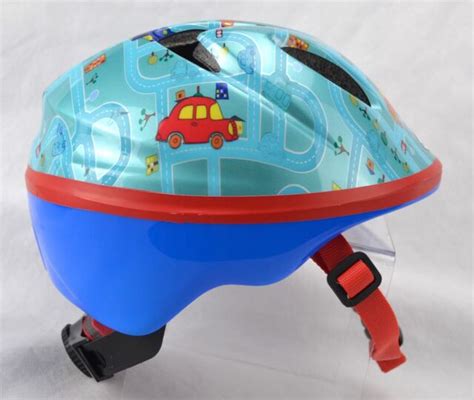 Schwinn Toddler Bicycle Helmet Blue With Red Cars And Road Design Ebay