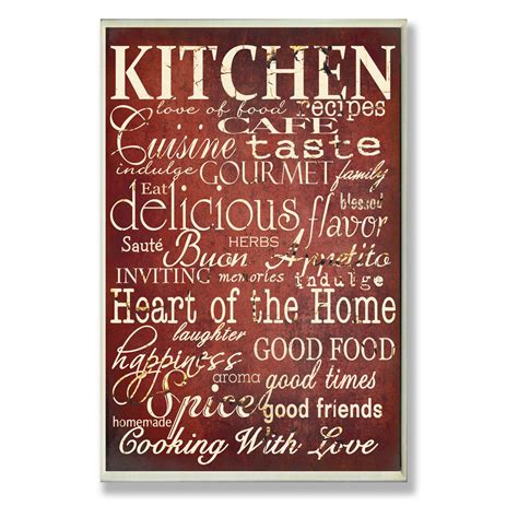 Stupell Decor Collection Words In The Kitchen Oversized Wall Plaque Art