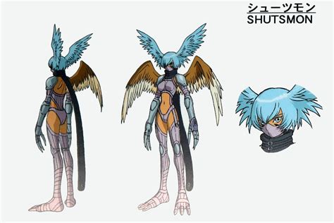 Shutumon Digimon Digimon Frontier Absurdres Highres Official Art 00s 1girl Aqua Eyes