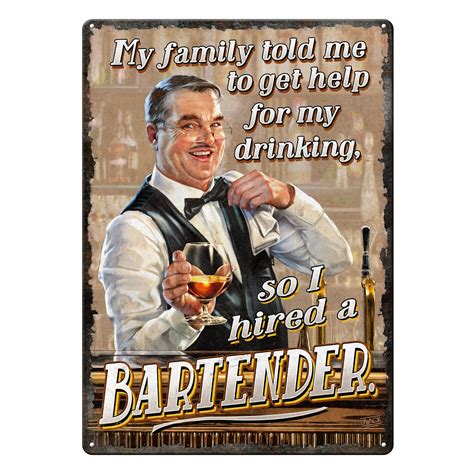 Metal Tin Signs Funny Vintage Personalized 12 Inch X 17 Inch Hired