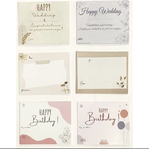 Jual Kartu Ucapan Greeting Card Happy Birthday Hbd Happy Wedding