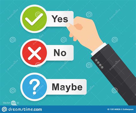 Choose Yes Or No Icons Stock Vector Illustration Of Green 135140826