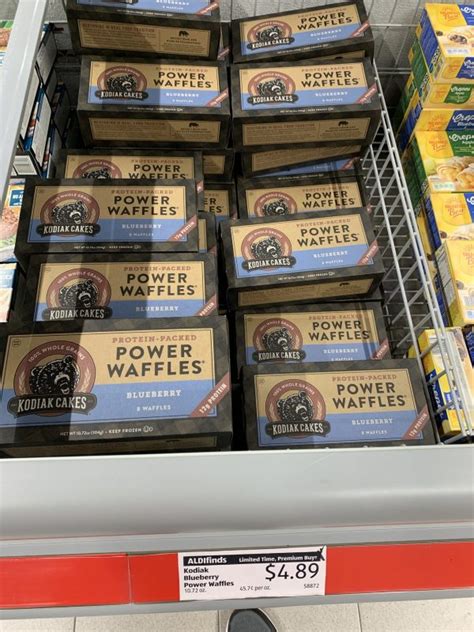 Blueberry thick and fluffy power waffles. Kodiak Toaster Waffles