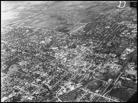 1948 Aerial View Of Denton Texas Courthouse In The Center Aerial