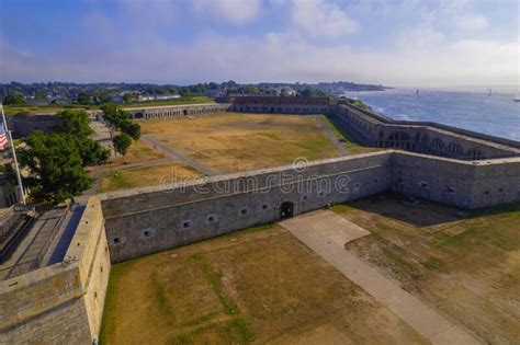 Aerial View Of Fort Adams State Park Newport Rhode Island United