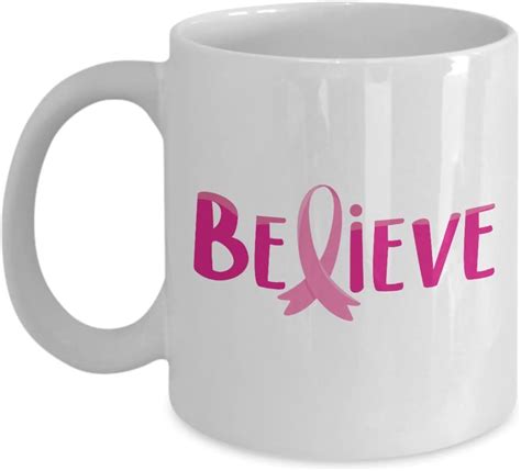 Amazon Com Breast Cancer Awareness Mug Believe Ceramic Coffee Tea