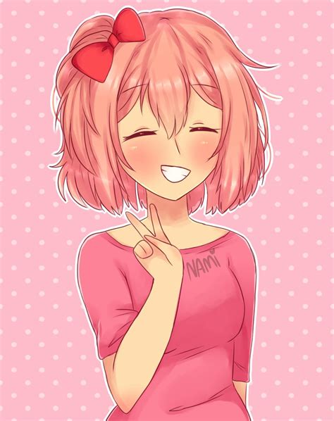 Happy Sayori Doki Doki Literature Club Amino