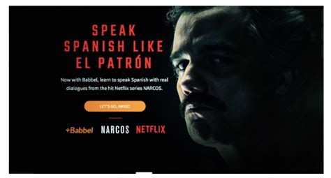 Netflix 어학 App 과 공동으로 드라마 대사에 스페인어 학습 Netflix Speak Like The Patrón