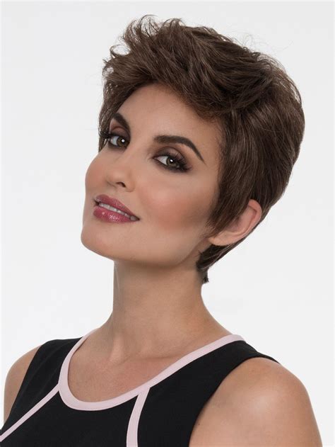 Lace Front Brown Synthetic Short Pixie Wigs Women