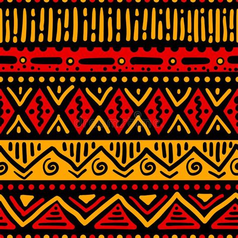 African Colors Ethnic Art Seamless Pattern Stock Vector Illustration Of Vector Hand 169765988