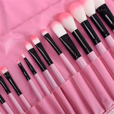 Maange 32pcs High Quality Synthetic Hair Make Up Brush Set Pink Color