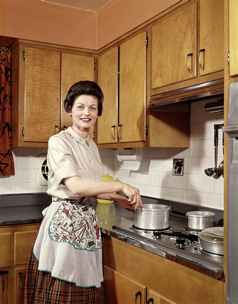 1960s Smiling Woman Housewife Wearing Photograph By Vintage Images Pixels