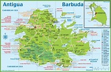 Large detailed tourist map of Antigua and Barbuda | Tourist map ...