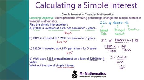 Calculating A Simple Interest Mr