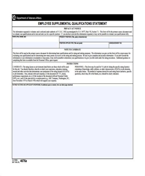 employee statement forms