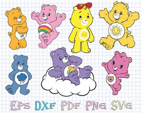 Care Bears Svg Bundle Easy Cut Layered by Color Cutting | Etsy UK