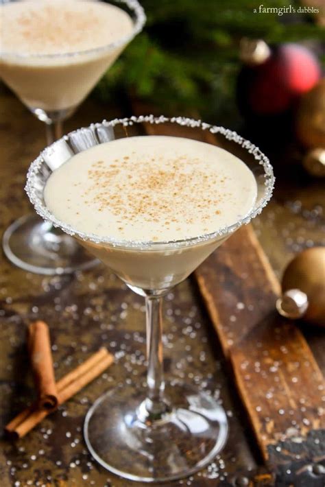 Add the bourbon, cinnamon whiskey, cointreau, amaretto, lemon with bourbon, fresh juices, and ginger ale, it goes. Eggnog Cocktail | a farmgirl's dabbles