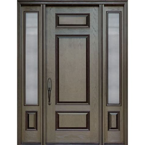 Exterior Fiberglass Door Single Door With Two Sidelights Model Fr24 In 2021 Fiberglass